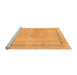 Sideview of Machine Washable Abstract Orange Modern Area Rugs, wshabs2153org