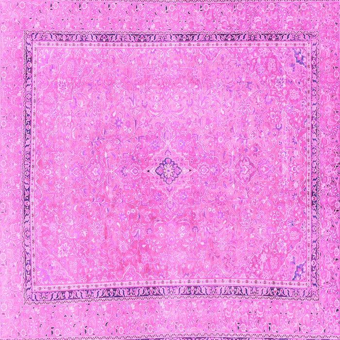 Square Abstract Pink Modern Rug, abs2153pnk