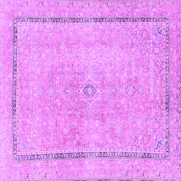 Square Abstract Purple Modern Rug, abs2153pur