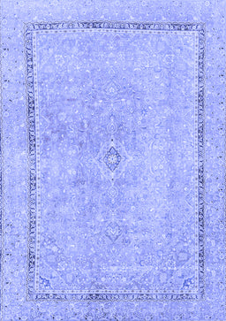 Abstract Blue Modern Rug, abs2153blu