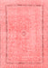 Abstract Red Modern Area Rugs