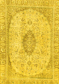 Abstract Yellow Modern Rug, abs2154yw