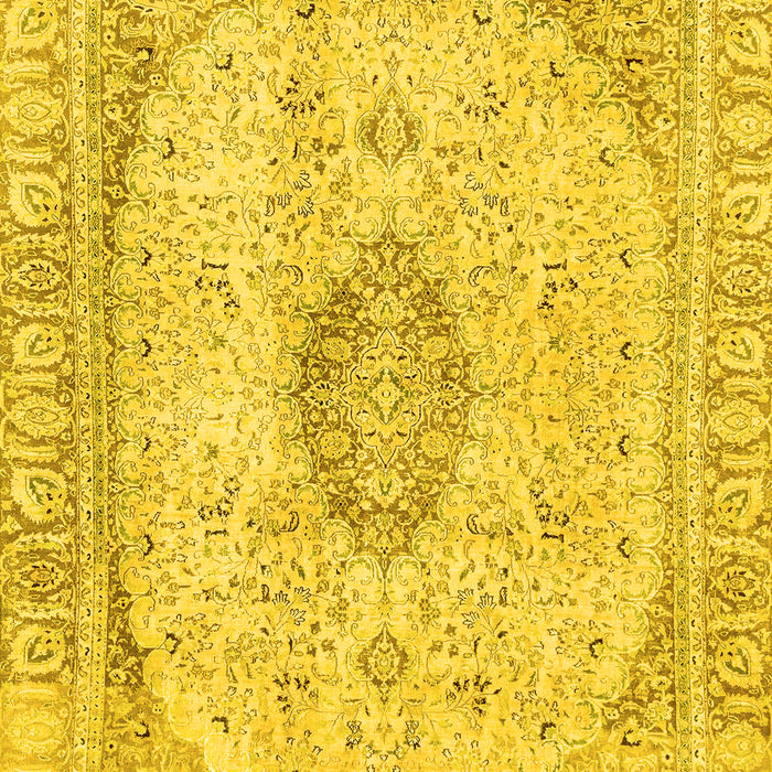 Abstract Yellow Modern Rug, abs2154yw