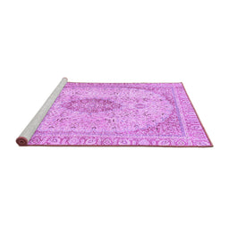 Sideview of Machine Washable Abstract Purple Modern Area Rugs, wshabs2154pur