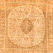 Square Abstract Orange Modern Rug, abs2154org