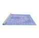 Sideview of Machine Washable Abstract Blue Modern Rug, wshabs2154blu