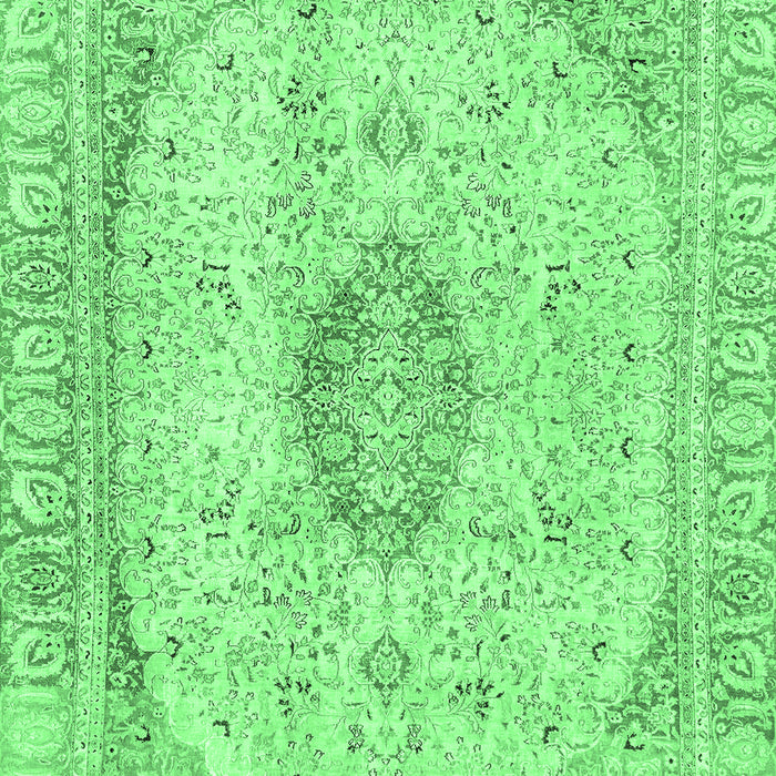 Machine Washable Abstract Emerald Green Modern Area Rugs, wshabs2154emgrn