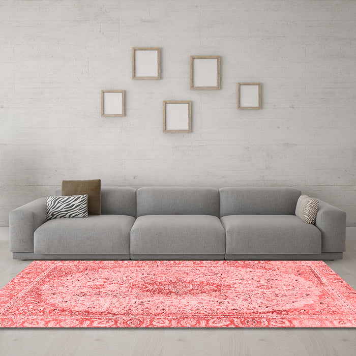 Modern Red Washable Rugs