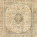 Square Machine Washable Abstract Brown Gold Rug, wshabs2154