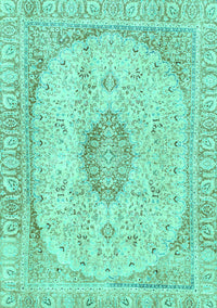 Abstract Turquoise Modern Rug, abs2154turq