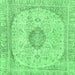 Square Abstract Emerald Green Modern Rug, abs2154emgrn