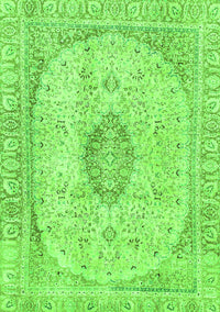 Abstract Green Modern Rug, abs2154grn