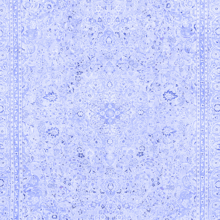 Machine Washable Abstract Blue Modern Rug, wshabs2155blu