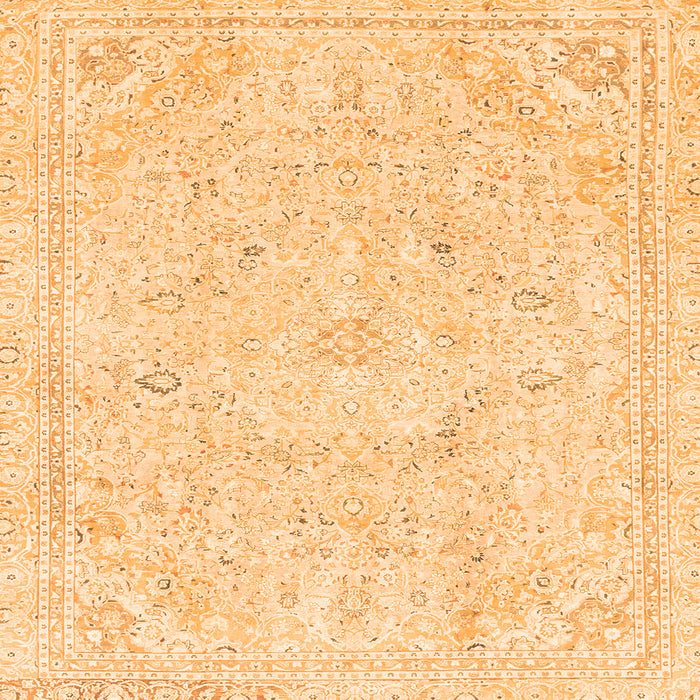 Square Abstract Orange Modern Rug, abs2155org