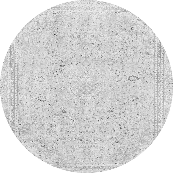 Round Abstract Gray Modern Rug, abs2155gry
