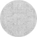 Round Abstract Gray Modern Rug, abs2155gry