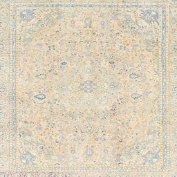 Square Abstract Tan Brown Modern Rug, abs2155