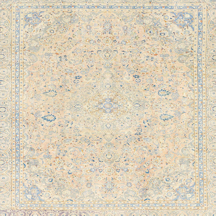 Square Abstract Tan Brown Modern Rug, abs2155