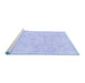 Sideview of Machine Washable Abstract Blue Modern Rug, wshabs2155blu