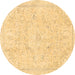 Round Abstract Brown Modern Rug, abs2155brn