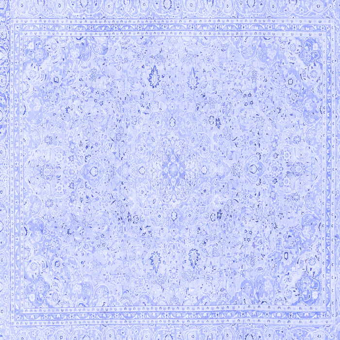 Square Abstract Blue Modern Rug, abs2155blu