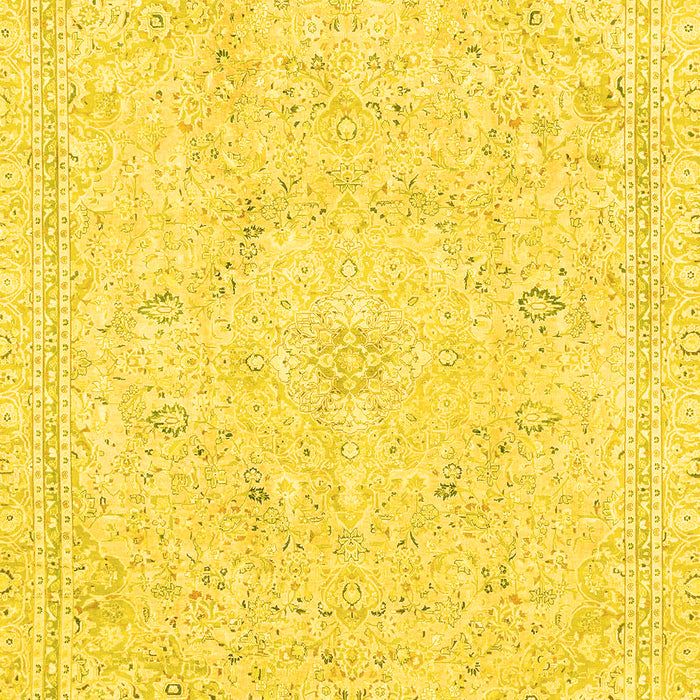 Machine Washable Abstract Yellow Modern Rug, wshabs2155yw