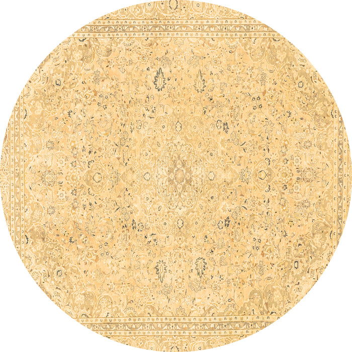 Round Machine Washable Abstract Brown Modern Rug, wshabs2155brn