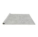 Sideview of Machine Washable Abstract Gray Modern Rug, wshabs2155gry