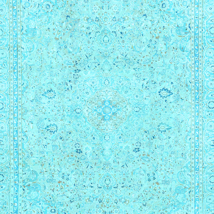 Machine Washable Abstract Light Blue Modern Rug, wshabs2155lblu