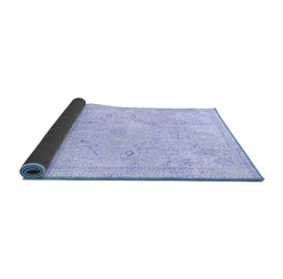 Sideview of Abstract Blue Modern Rug, abs2155blu