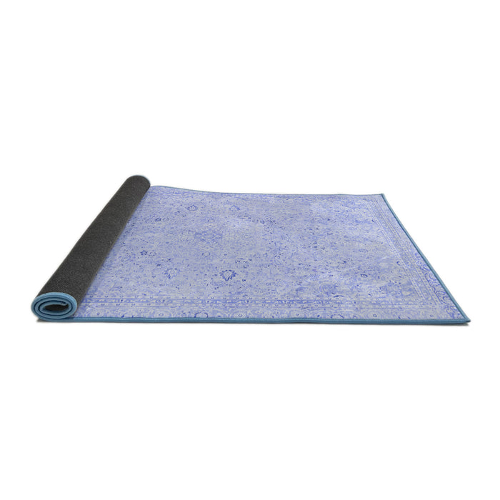 Sideview of Abstract Blue Modern Rug, abs2155blu