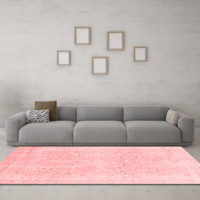 Modern Red Washable Rugs
