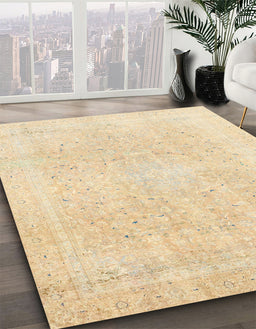 Abstract Sun Yellow Modern Rug in Family Room, abs2156