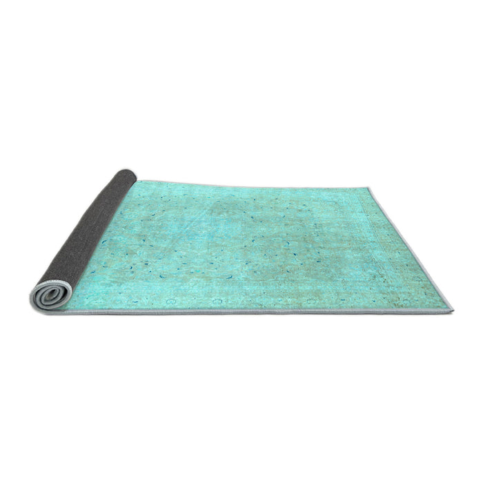 Sideview of Abstract Light Blue Modern Rug, abs2156lblu