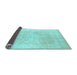 Sideview of Abstract Light Blue Modern Rug, abs2156lblu