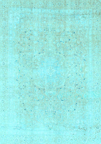 Abstract Light Blue Modern Rug, abs2156lblu