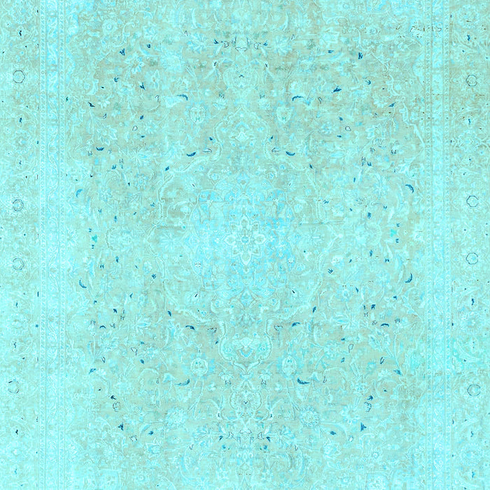 Abstract Light Blue Modern Rug, abs2156lblu