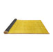 Sideview of Abstract Yellow Modern Rug, abs2156yw