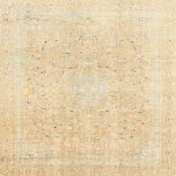Square Abstract Sun Yellow Modern Rug, abs2156
