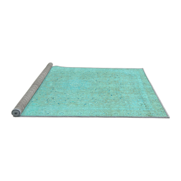 Sideview of Machine Washable Abstract Light Blue Modern Rug, wshabs2156lblu