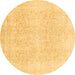 Round Abstract Brown Modern Rug, abs2156brn