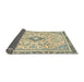 Sideview of Abstract Brown Gold Modern Rug, abs2157