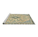 Sideview of Machine Washable Abstract Brown Gold Rug, wshabs2157