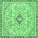 Square Abstract Emerald Green Modern Rug, abs2157emgrn