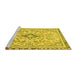 Sideview of Machine Washable Abstract Yellow Modern Rug, wshabs2157yw