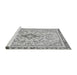 Sideview of Machine Washable Abstract Gray Modern Rug, wshabs2157gry