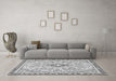 Machine Washable Abstract Gray Modern Rug in a Living Room,, wshabs2157gry