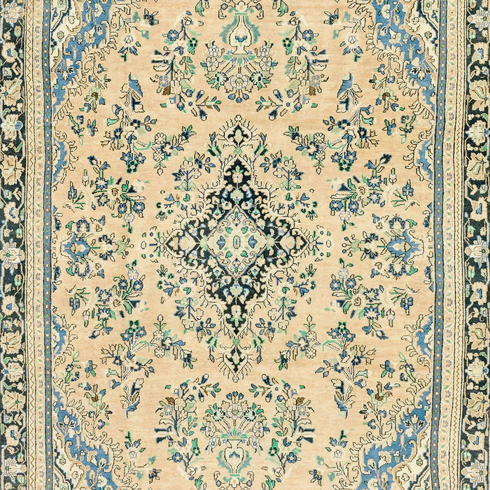 Machine Washable Abstract Brown Gold Rug, wshabs2157