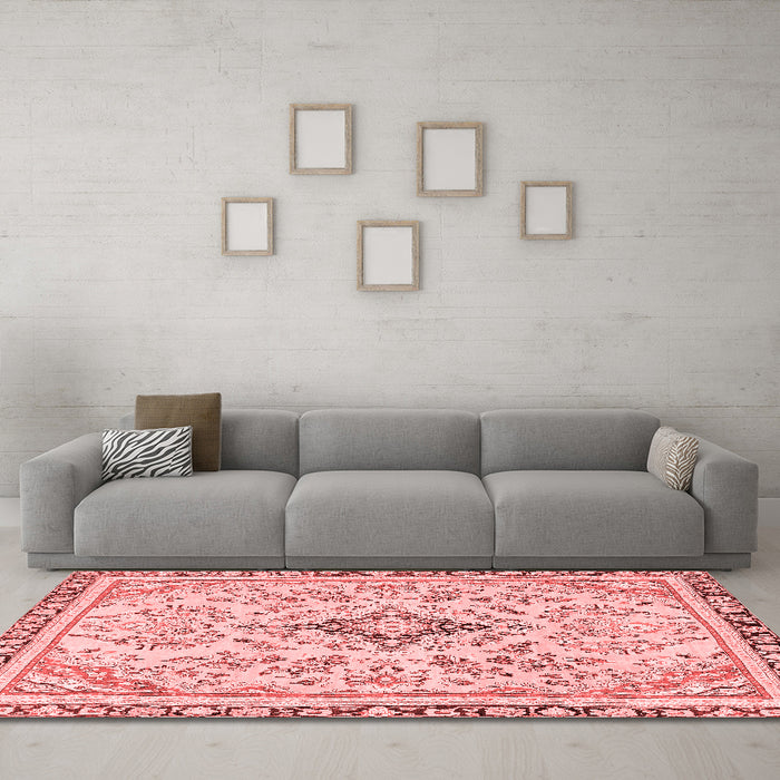 Modern Red Washable Rugs