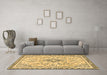 Machine Washable Abstract Brown Modern Rug in a Living Room,, wshabs2157brn